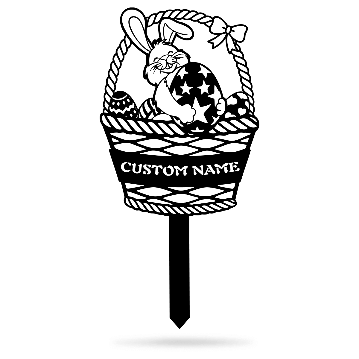 Easter Bunny Monogram Yard Sign  - RealSteel Center