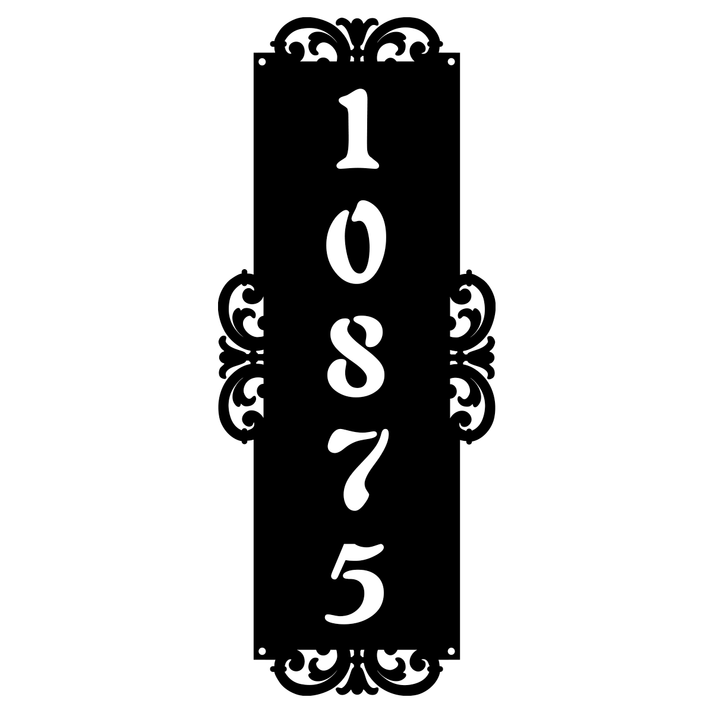 Dress Up Your Home's Entrance with Our Fancy-Vertical Number Monogram ...