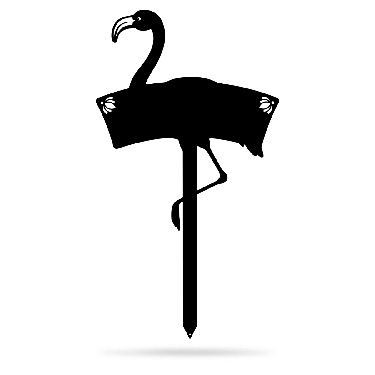 Flamingo Monogram Yard Sign 12" x 22" / Black - RealSteel Center