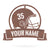 Football Helmet Monogram 20"x24" / Rust - RealSteel Center