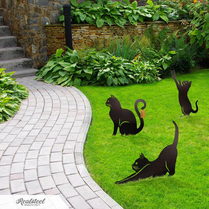 Garden Art - Cats 3 Pack  - RealSteel Center