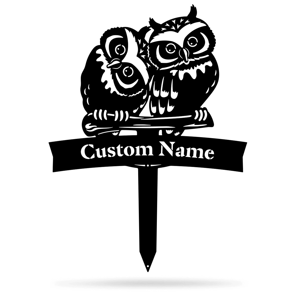 Owl Monogram Yard Sign  - RealSteel Center