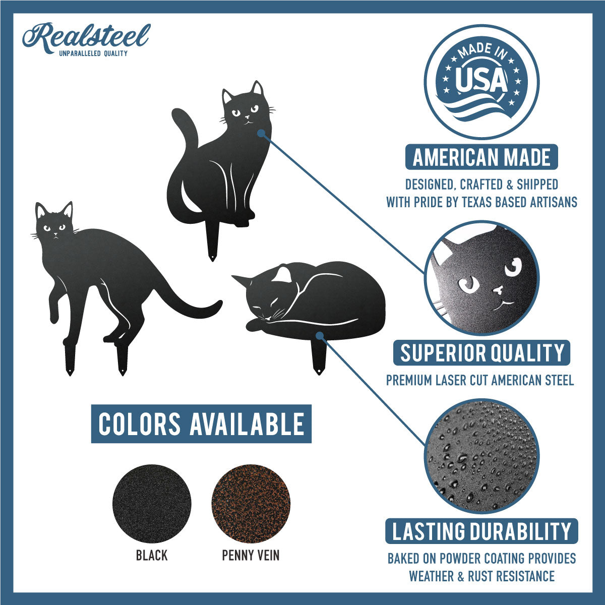 Garden Art - Cats 3 Pack 2nd Ed  - RealSteel Center