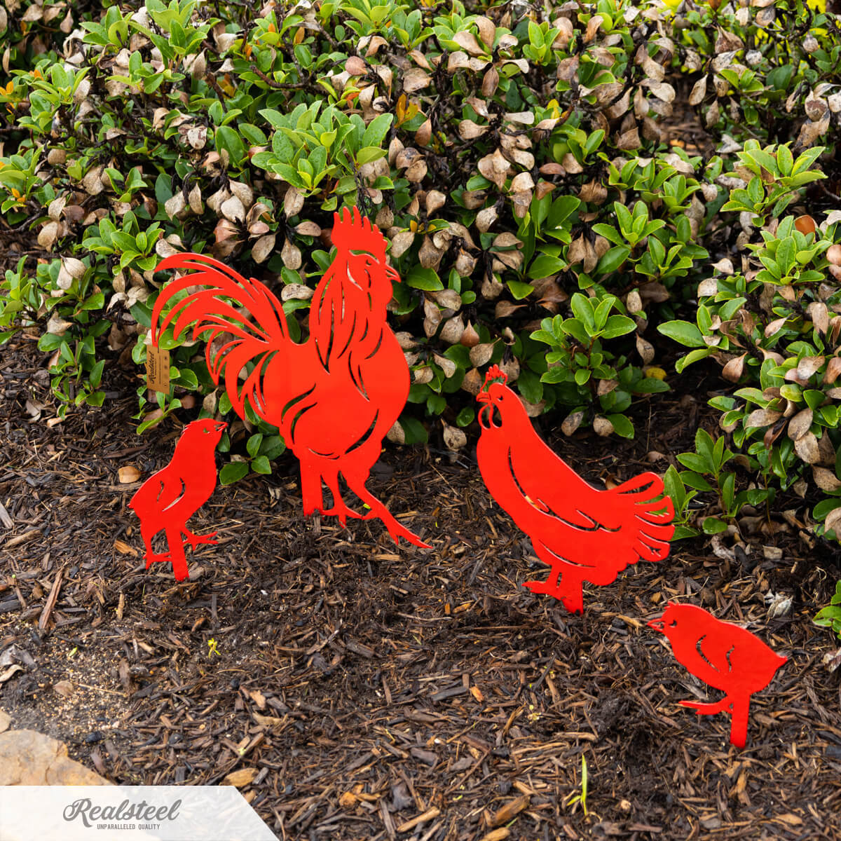 Garden Art - Chickens 4 Pack  - RealSteel Center
