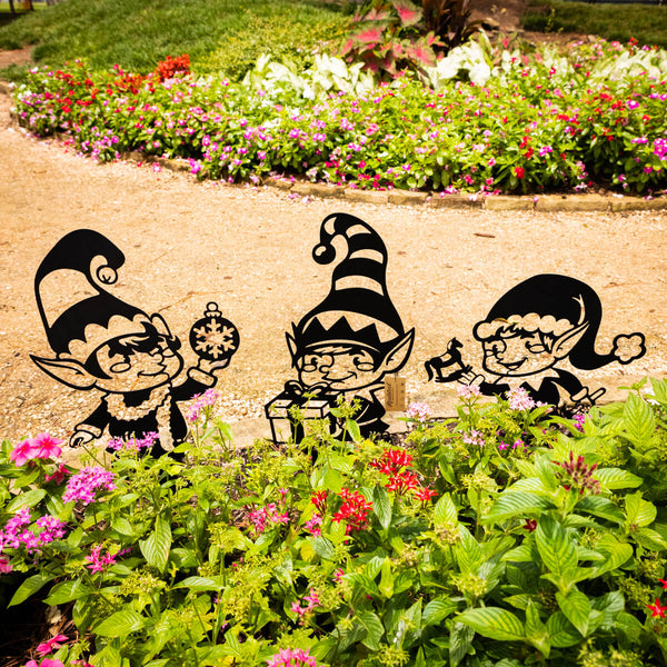 Garden Art - Christmas Elves 3 Pack  - RealSteel Center