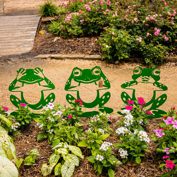 Garden Art - Frogs 3 Pack  - RealSteel Center