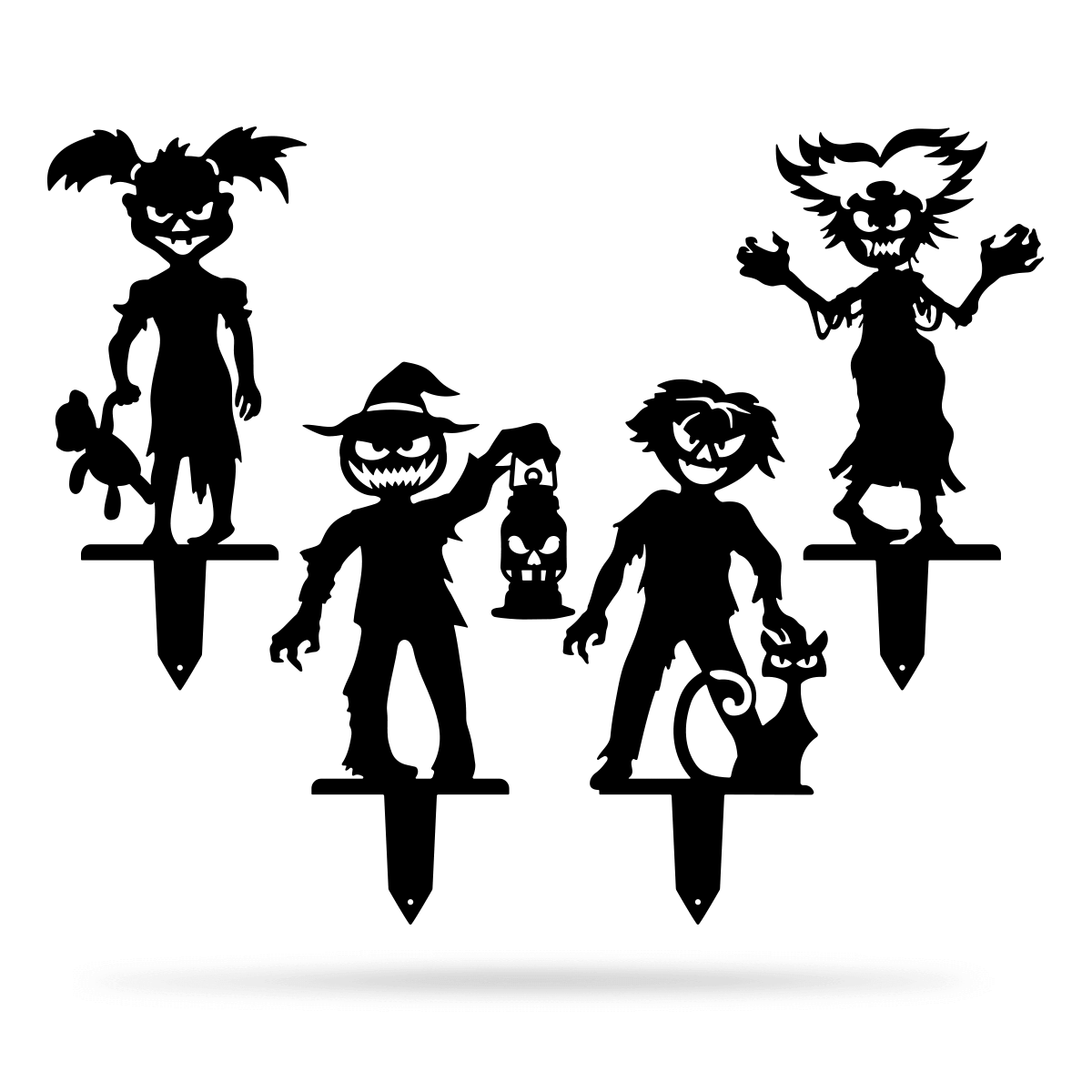 Garden Art - Halloween Ghoulies 4-pack Assorted / Black - RealSteel Center