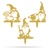 Garden Art - Gnomes Gardening Pack Assorted / Gold - RealSteel Center