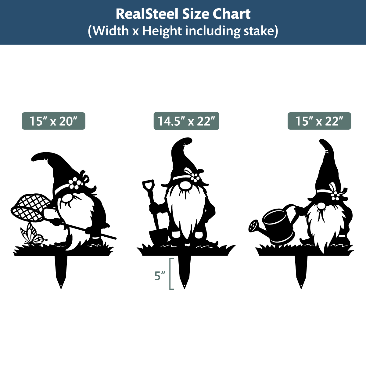 Garden Art - Gnomes Gardening Pack  - RealSteel Center