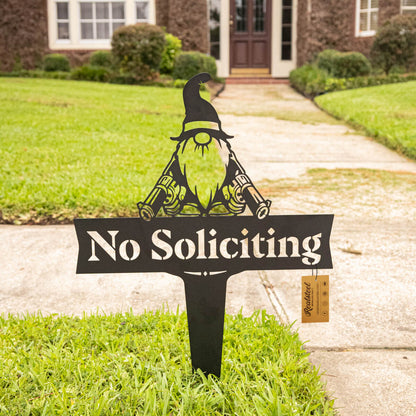 Garden Art - No Soliciting Gnome  - RealSteel Center
