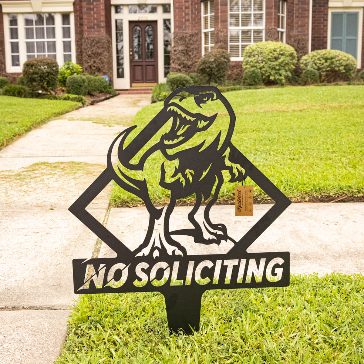 Garden Art - No Soliciting T-Rex  - RealSteel Center