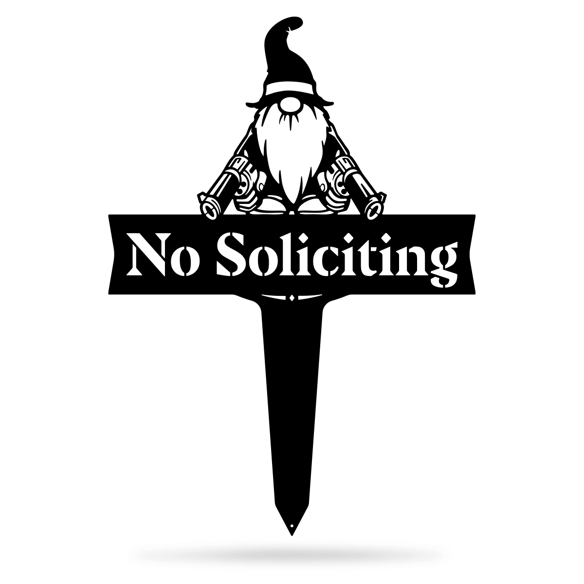 Garden Art - No Soliciting Gnome  - RealSteel Center