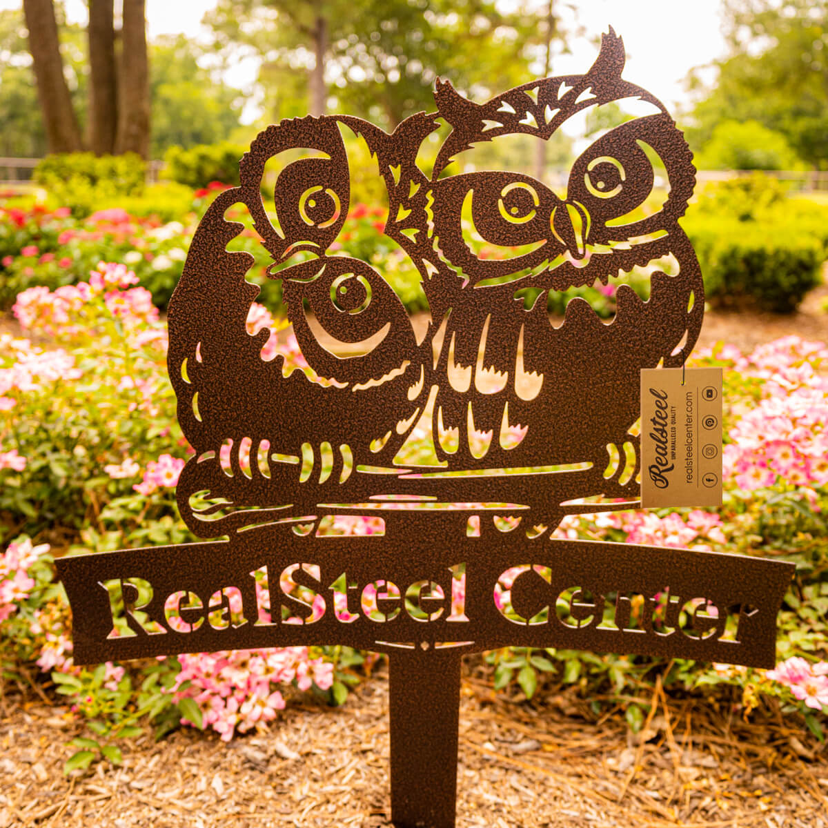 Owl Monogram Yard Sign  - RealSteel Center