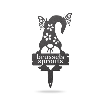 Garden Gnomes Plant Markers Small / Black / Brussels Sprouts - RealSteel Center