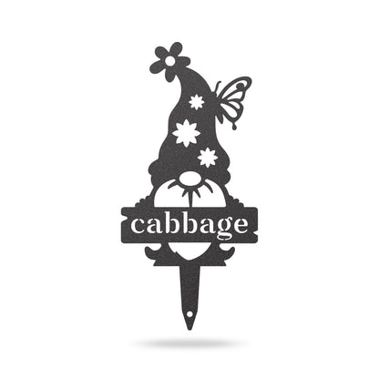 Garden Gnomes Plant Markers Small / Black / Cabbage - RealSteel Center