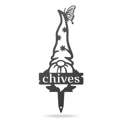 Garden Gnomes Plant Markers Small / Black / Chives - RealSteel Center