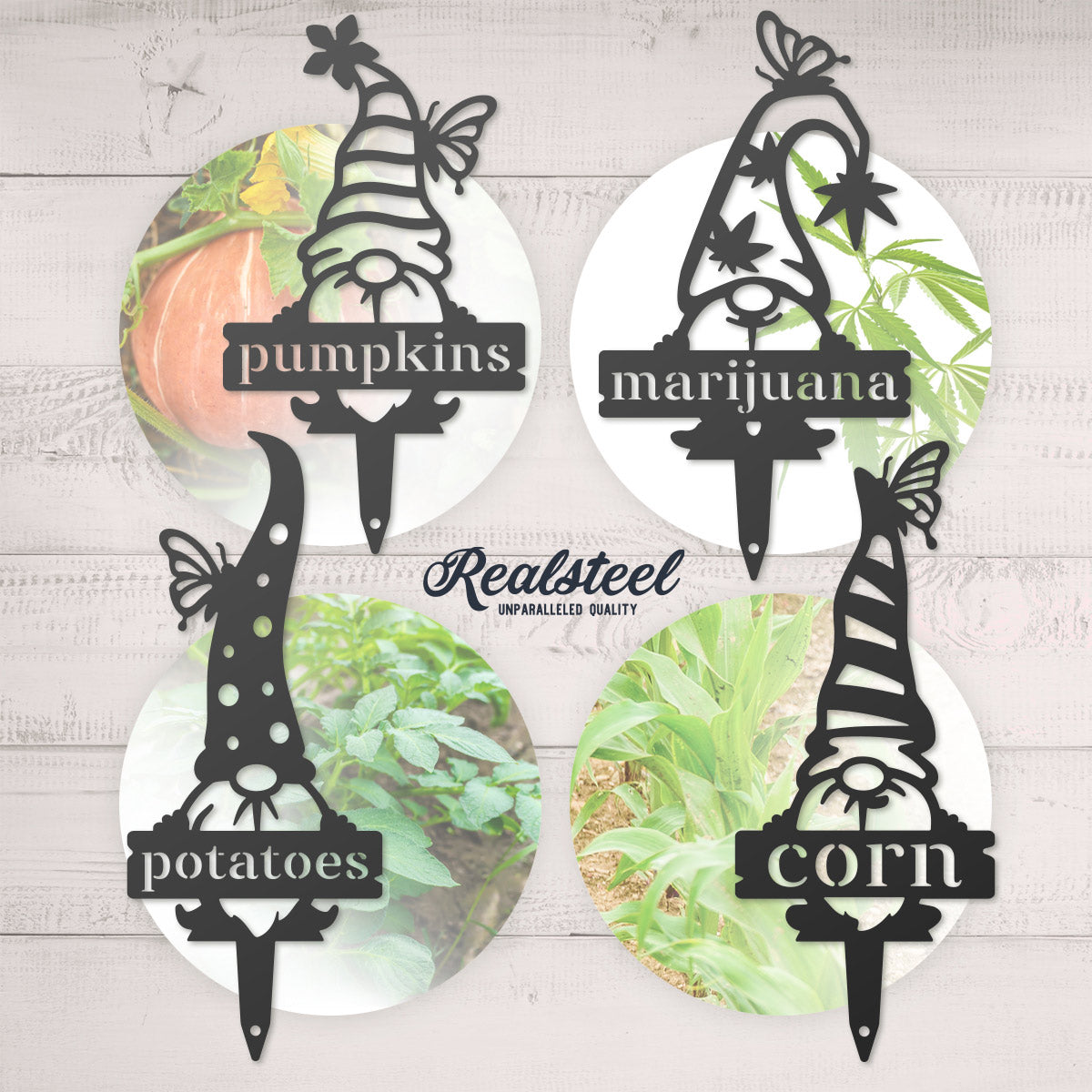 Garden Gnomes Plant Markers  - RealSteel Center