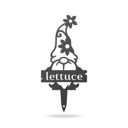 Garden Gnomes Plant Markers Small / Black / Lettuce - RealSteel Center