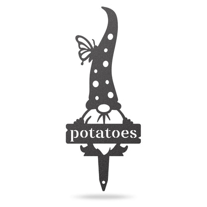 Garden Gnomes Plant Markers Small / Black / Potatoes - RealSteel Center