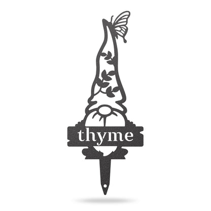 Garden Gnomes Plant Markers Small / Black / Thyme - RealSteel Center