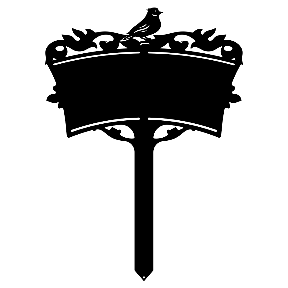 Garden Monogram Yard Sign 18"x24" / Black - RealSteel Center