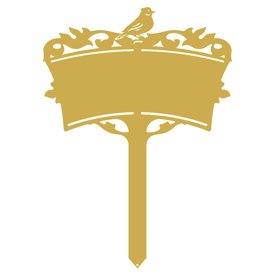 Garden Monogram Yard Sign 18"x24" / Gold - RealSteel Center