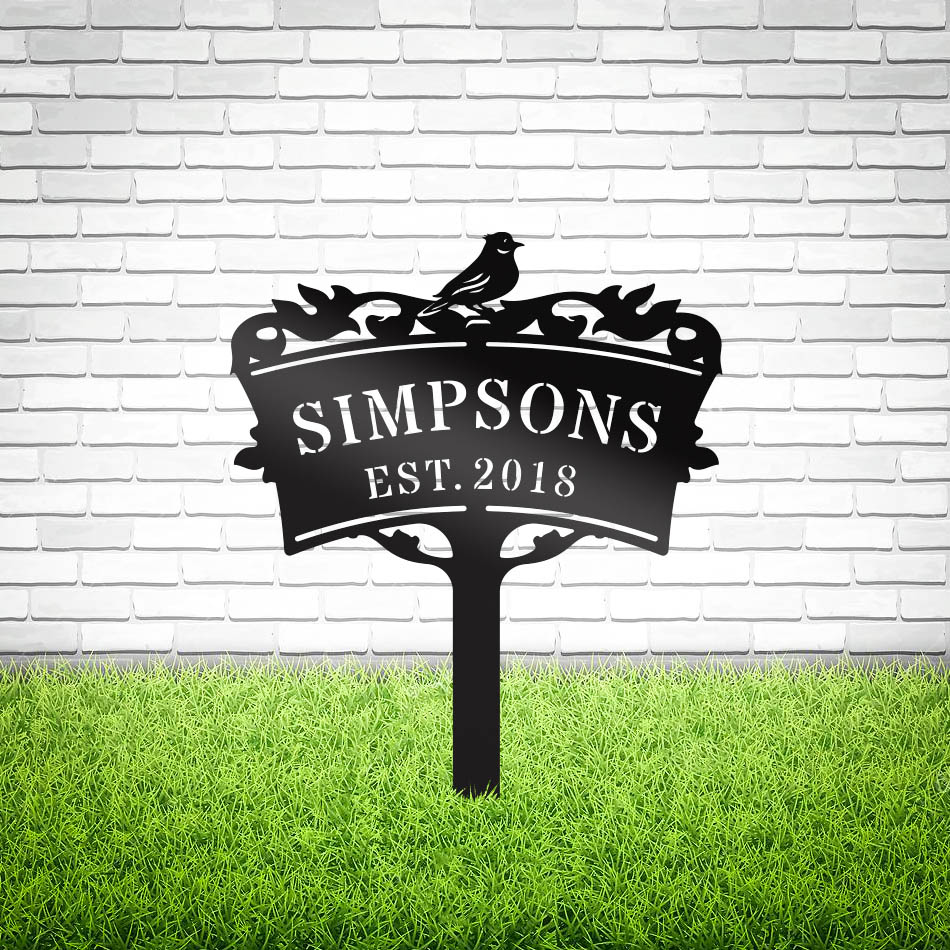 Garden Monogram Yard Sign  - RealSteel Center