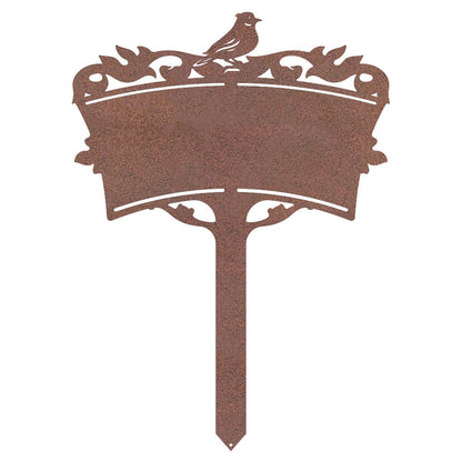 Garden Monogram Yard Sign 18"x24" / Rust - RealSteel Center