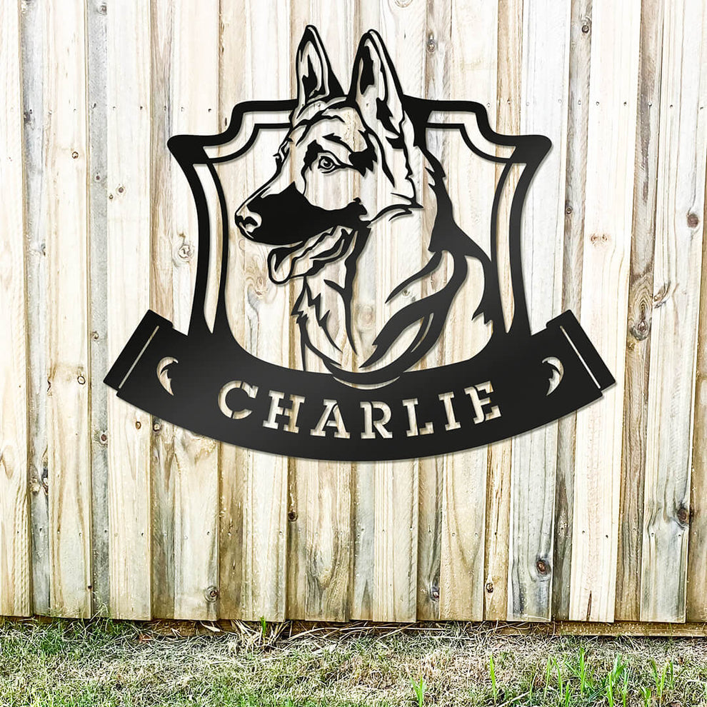Show Off Your Pup with this Customizable German Shepherd Monogram ...