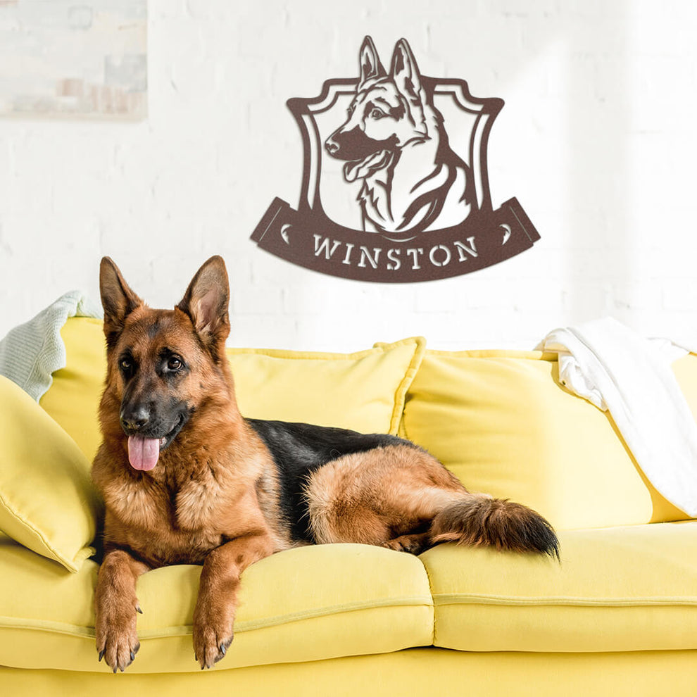 Show Off Your Pup with this Customizable German Shepherd Monogram ...