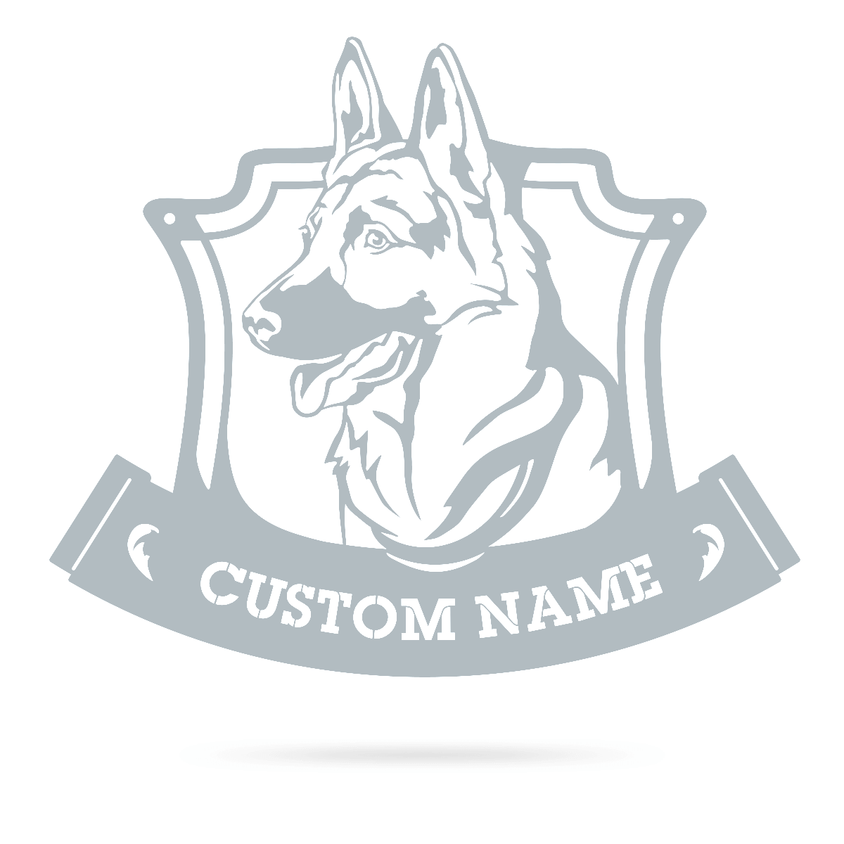 SWEN Products Cartello Di Benvenuto In Metallo – German Shepherd – 28x33 Cm – Arredo Giardino E Casa