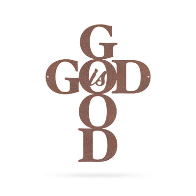 God is Good Wall Art 9"x12" / Rust - RealSteel Center