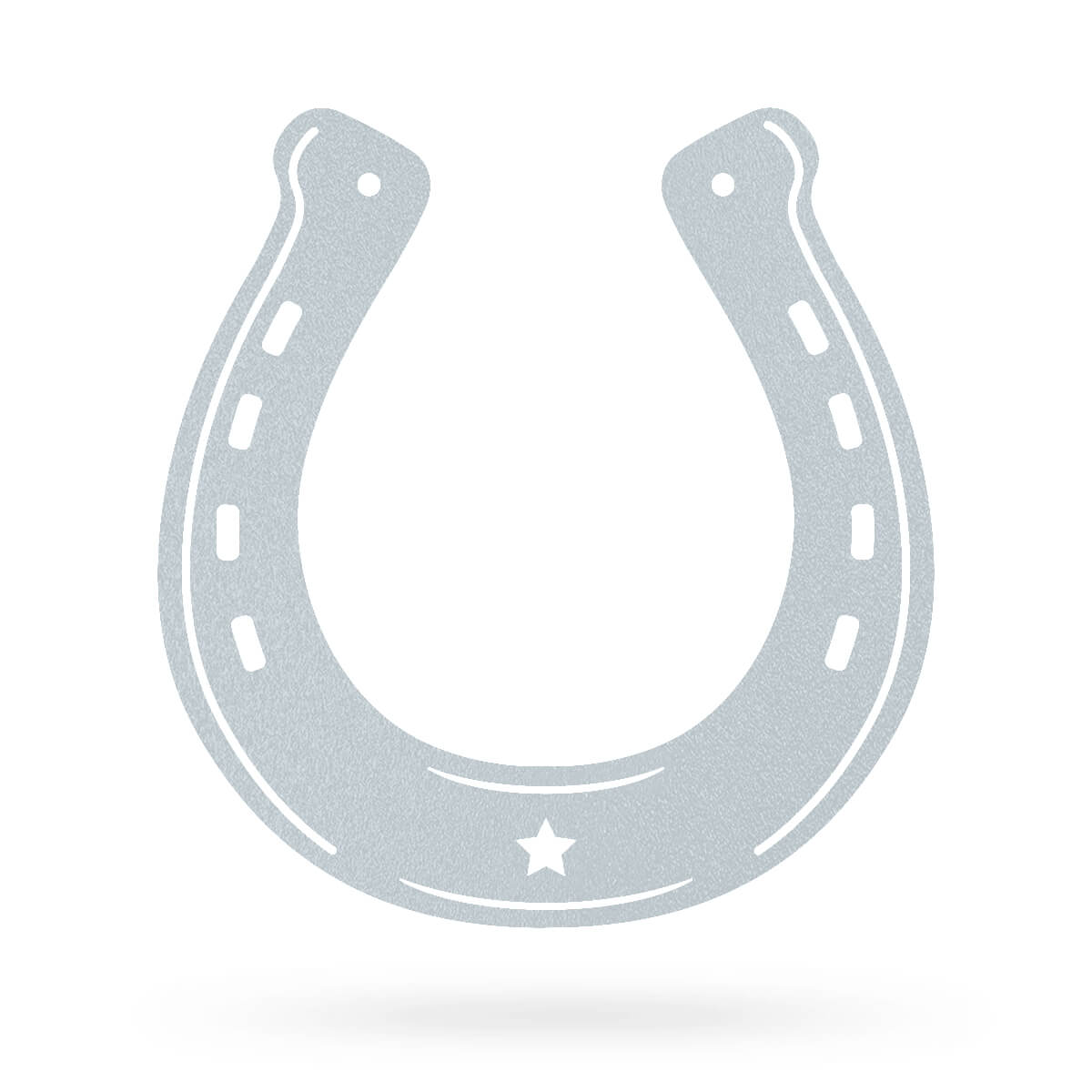 Good Luck Horseshoe 10"x9.5" / Textured Silver - RealSteel Center