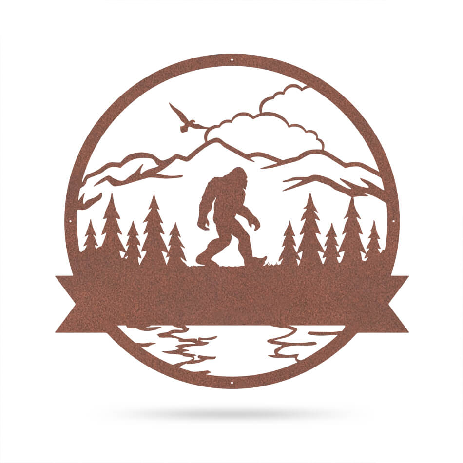 Great Outdoors Bigfoot Monogram 18" / Rust - RealSteel Center