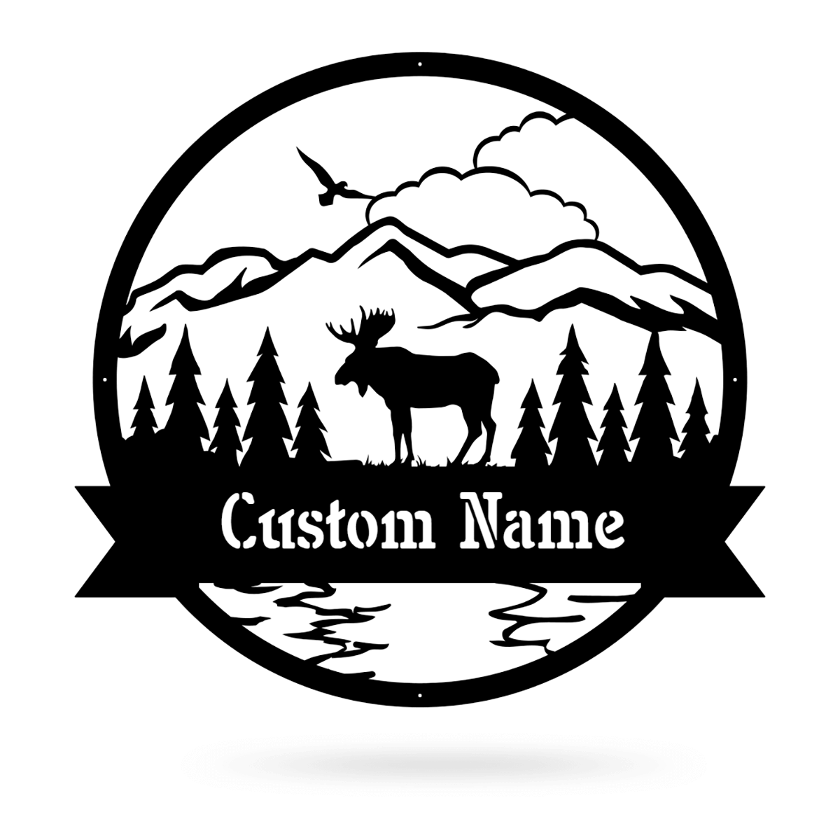Great Outdoors Moose Monogram  - RealSteel Center