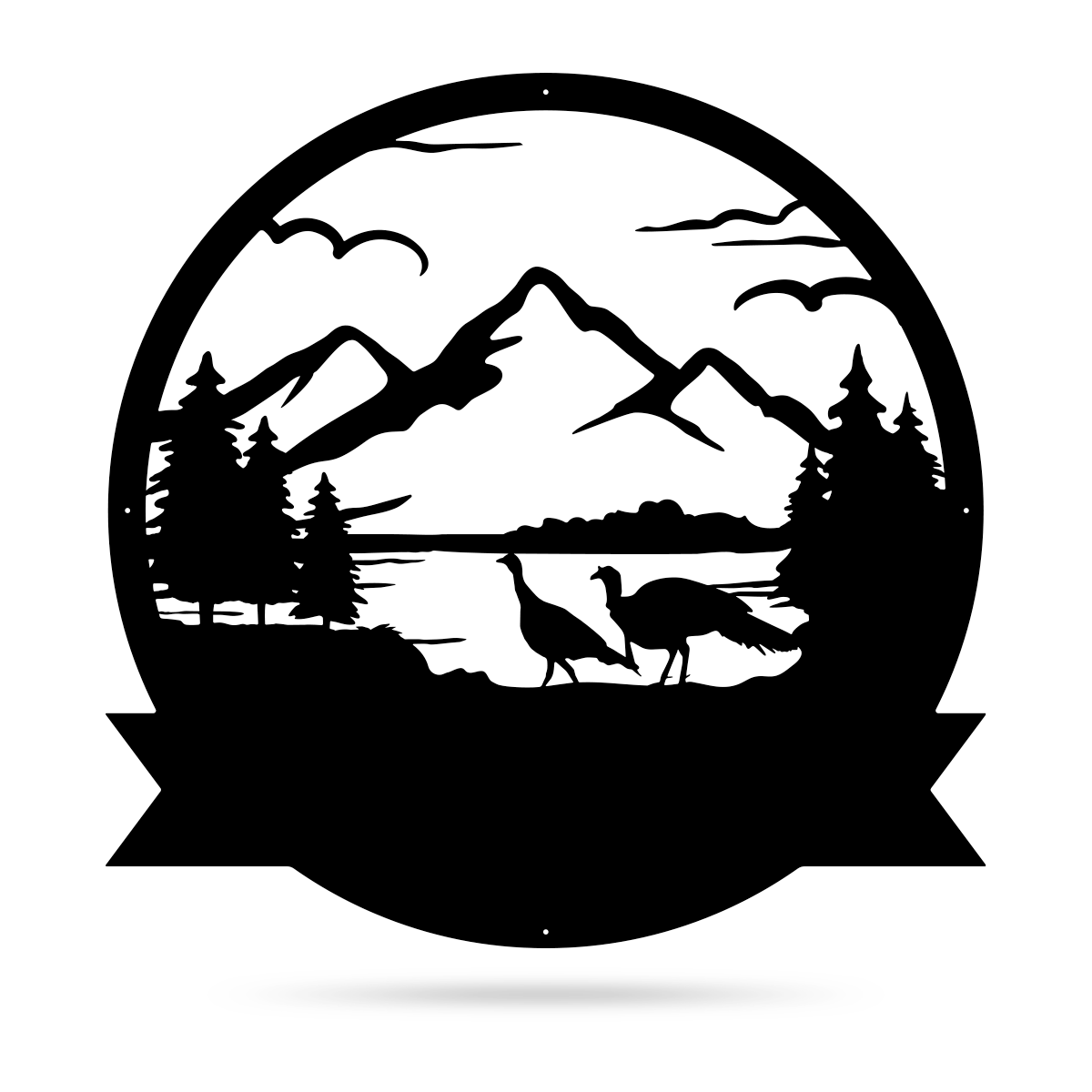 Great Outdoors Turkey Monogram 18" / Black - RealSteel Center