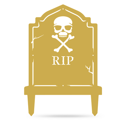 Halloween Tombstone Monogram 23"x16" / Gold - RealSteel Center
