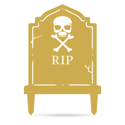 Halloween Tombstone Monogram 30"x21" / Gold - RealSteel Center