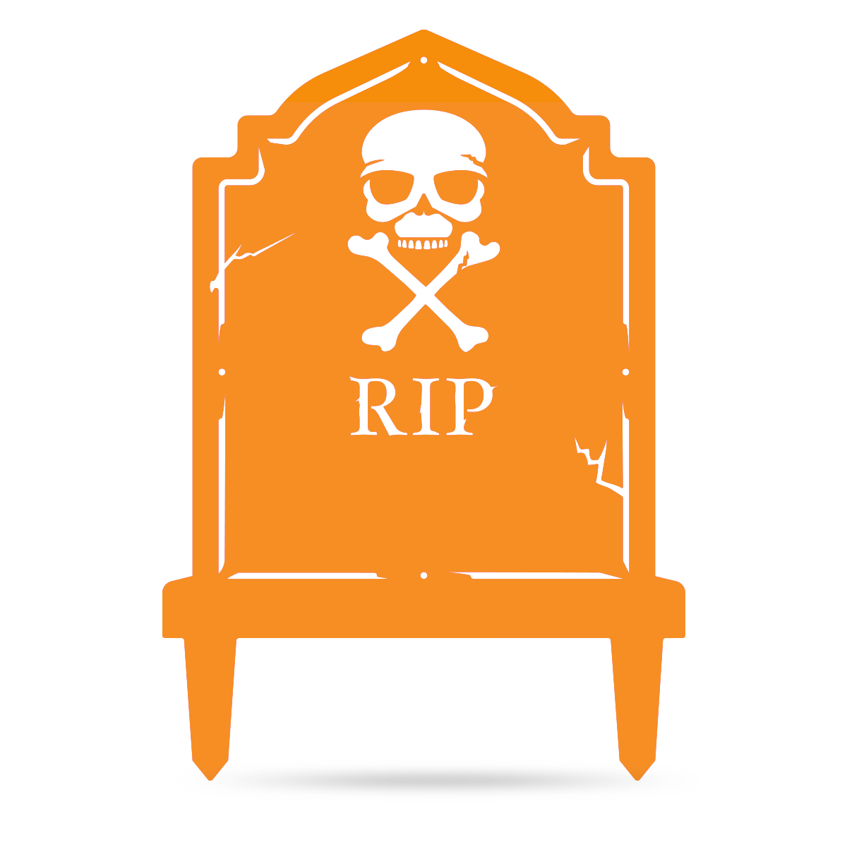 Halloween Tombstone Monogram 23"x16" / Orange - RealSteel Center