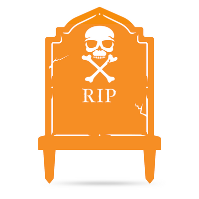 Halloween Tombstone Monogram 30"x21" / Orange - RealSteel Center