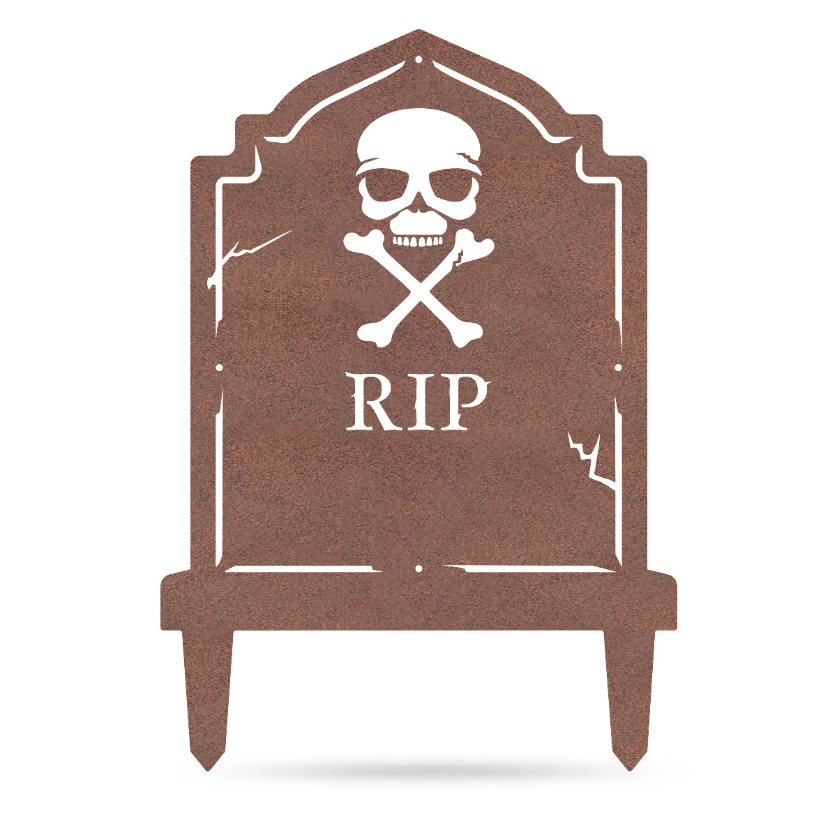 Halloween Tombstone Monogram 23"x16" / Rust - RealSteel Center