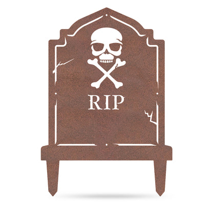 Halloween Tombstone Monogram 23"x16" / Rust - RealSteel Center