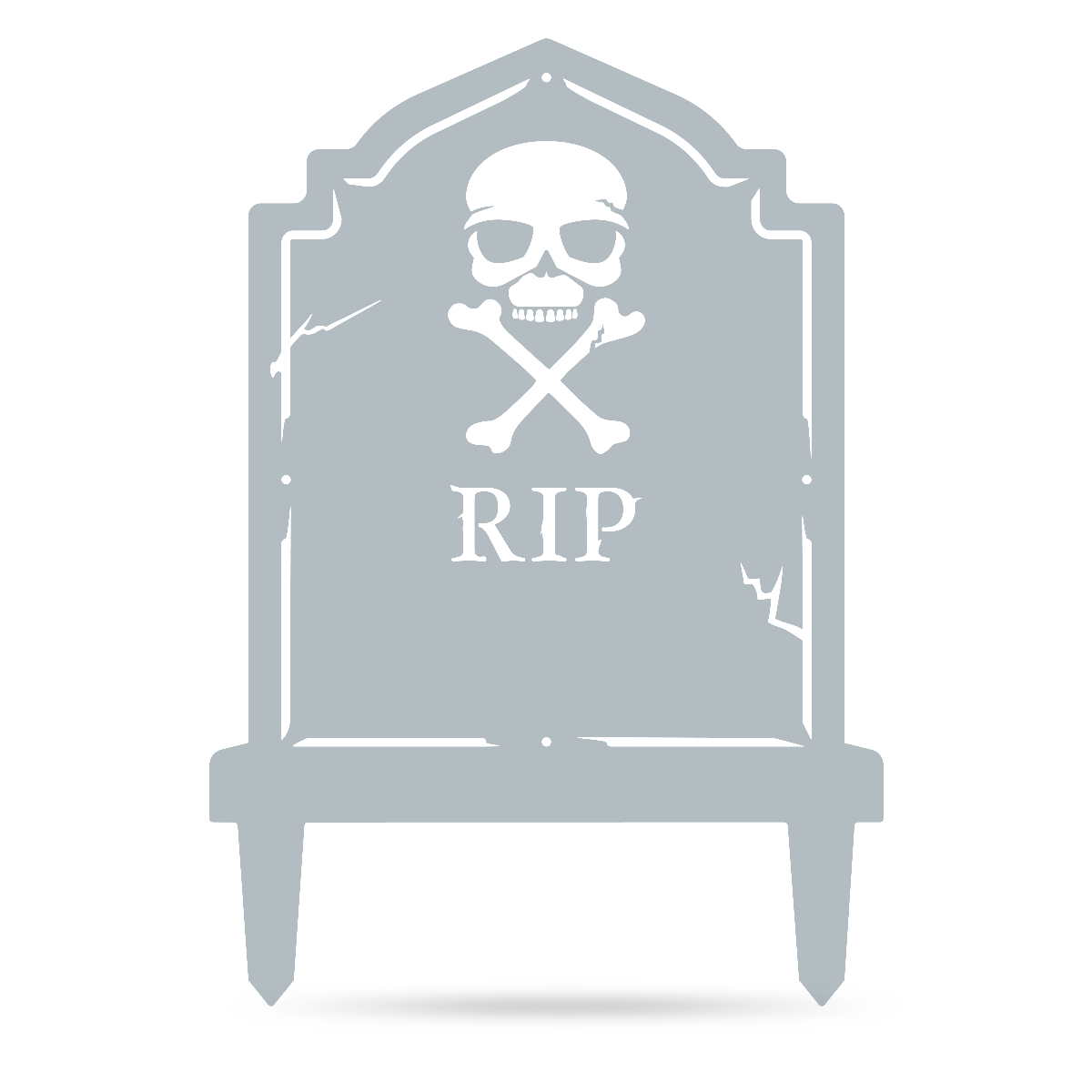 Halloween Tombstone Monogram 23"x16" / Textured Silver - RealSteel Center