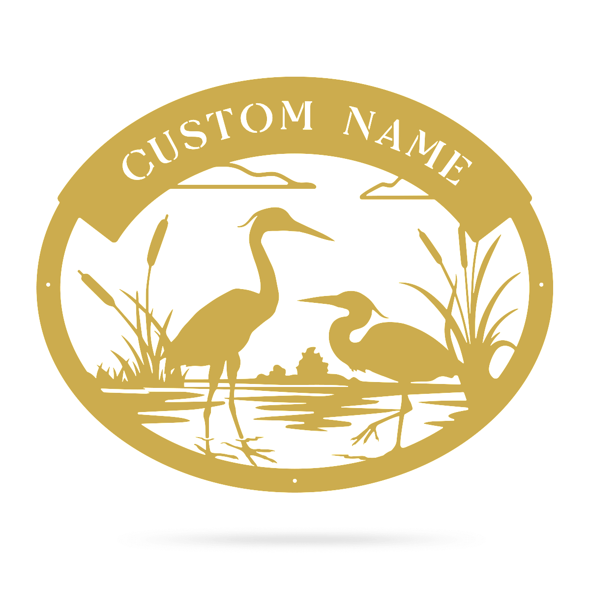 Herons Monogram 16"x20" / Gold - RealSteel Center