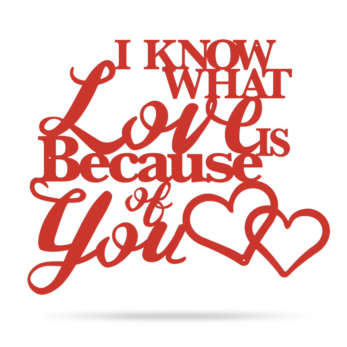 I Know What Love Is Wall Art 12"x14" / Red - RealSteel Center
