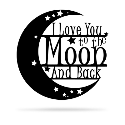 Love You To The Moon Wall Art - 2nd Ed 18" / Black - RealSteel Center