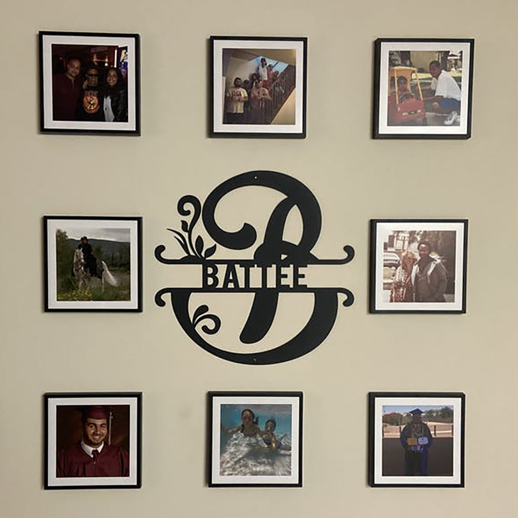 Initial Monogram Metal Sign Decor  - RealSteel Center