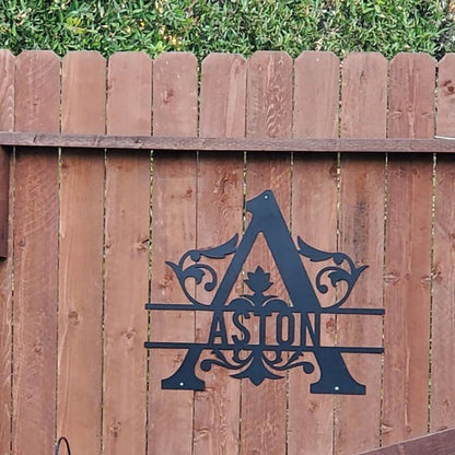 Initial Monogram Metal Sign Decor  - RealSteel Center