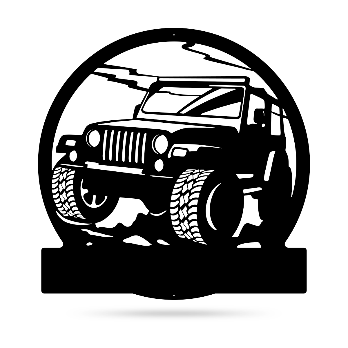 Jeep Monogram 18" / Black - RealSteel Center