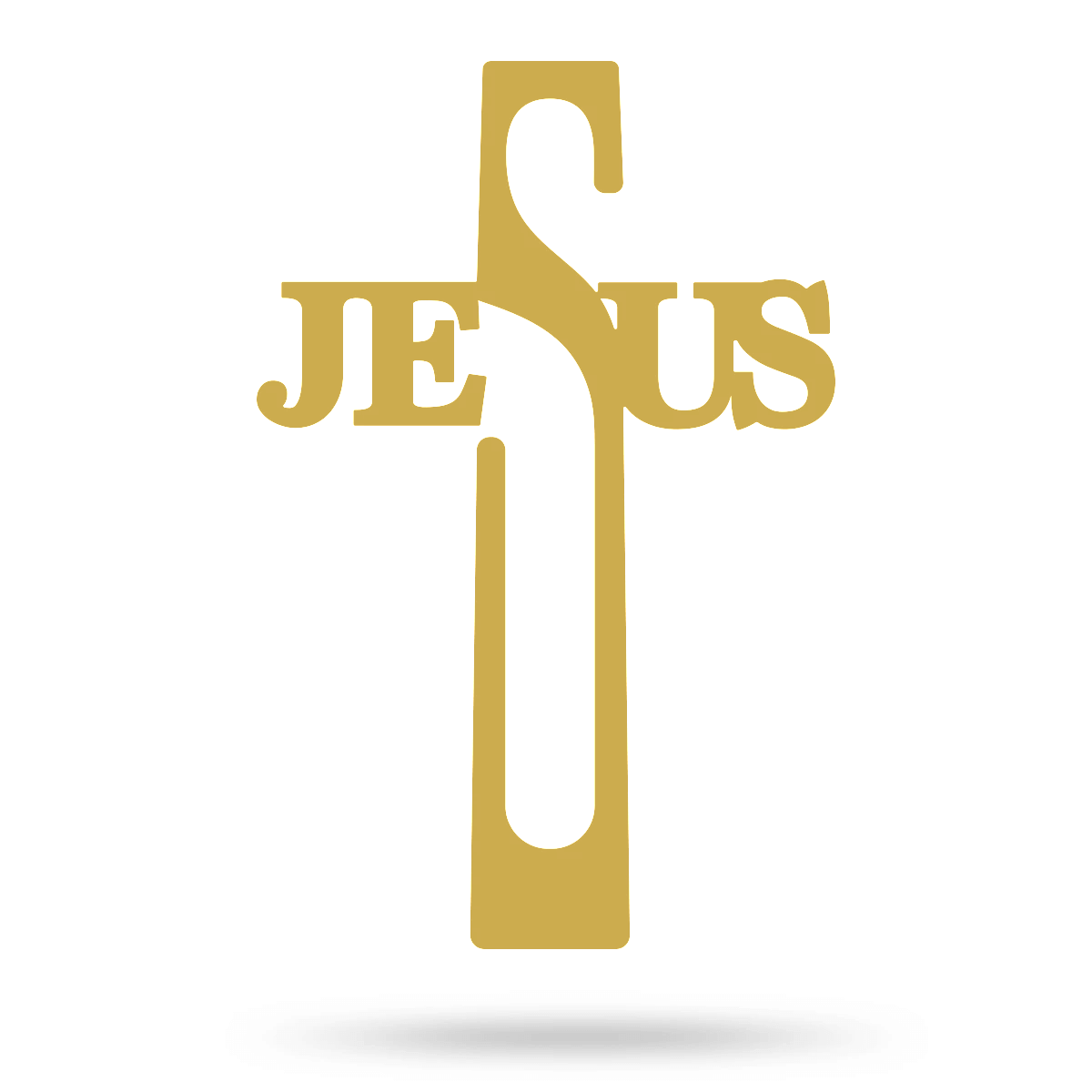 Jesus Cross Wall Art 8"x16" / Gold - RealSteel Center